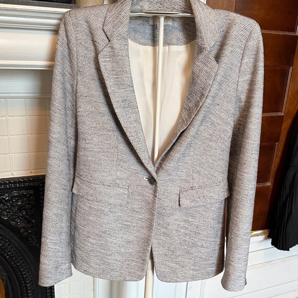 LOFT Textured striped knit blazer- worn 1x- great condition